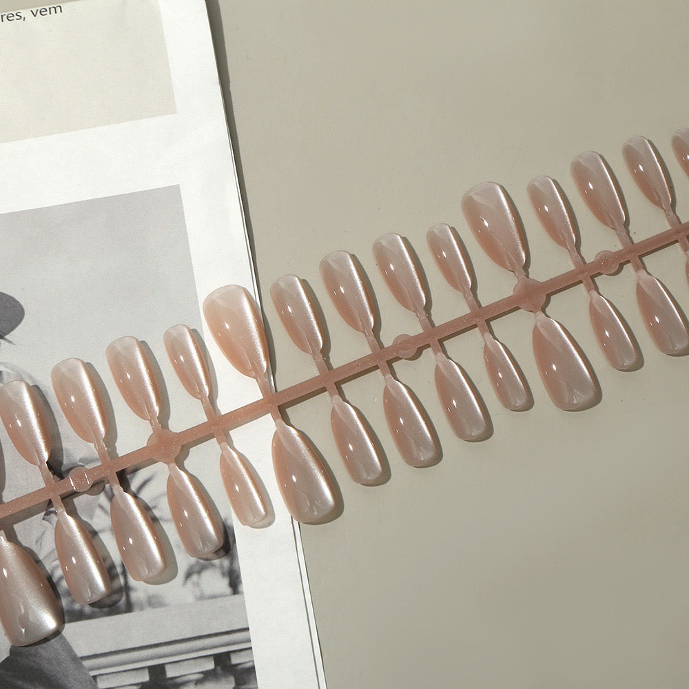 Cat eye handmade Nails -03-Free 24pc Sticker Sheet included