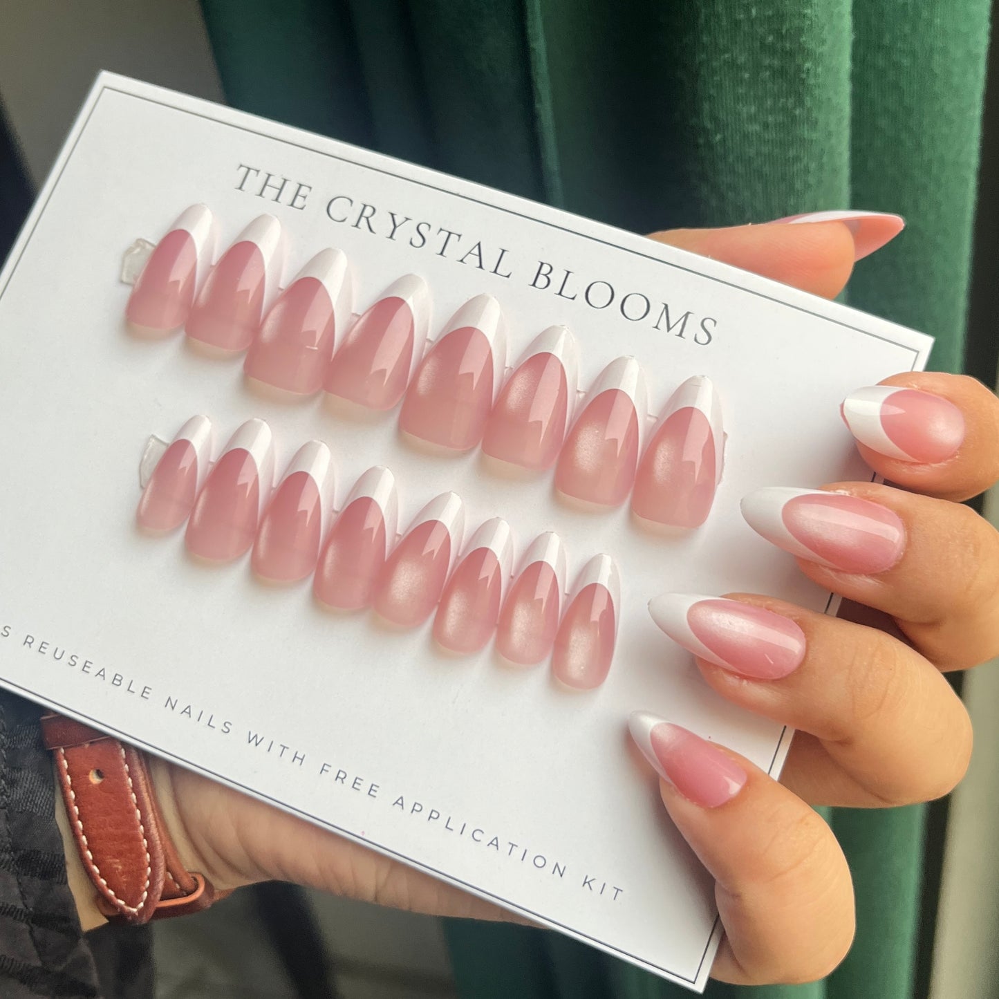 Nails-2383-Almond nails- Free 24pc Sticker Sheet included
