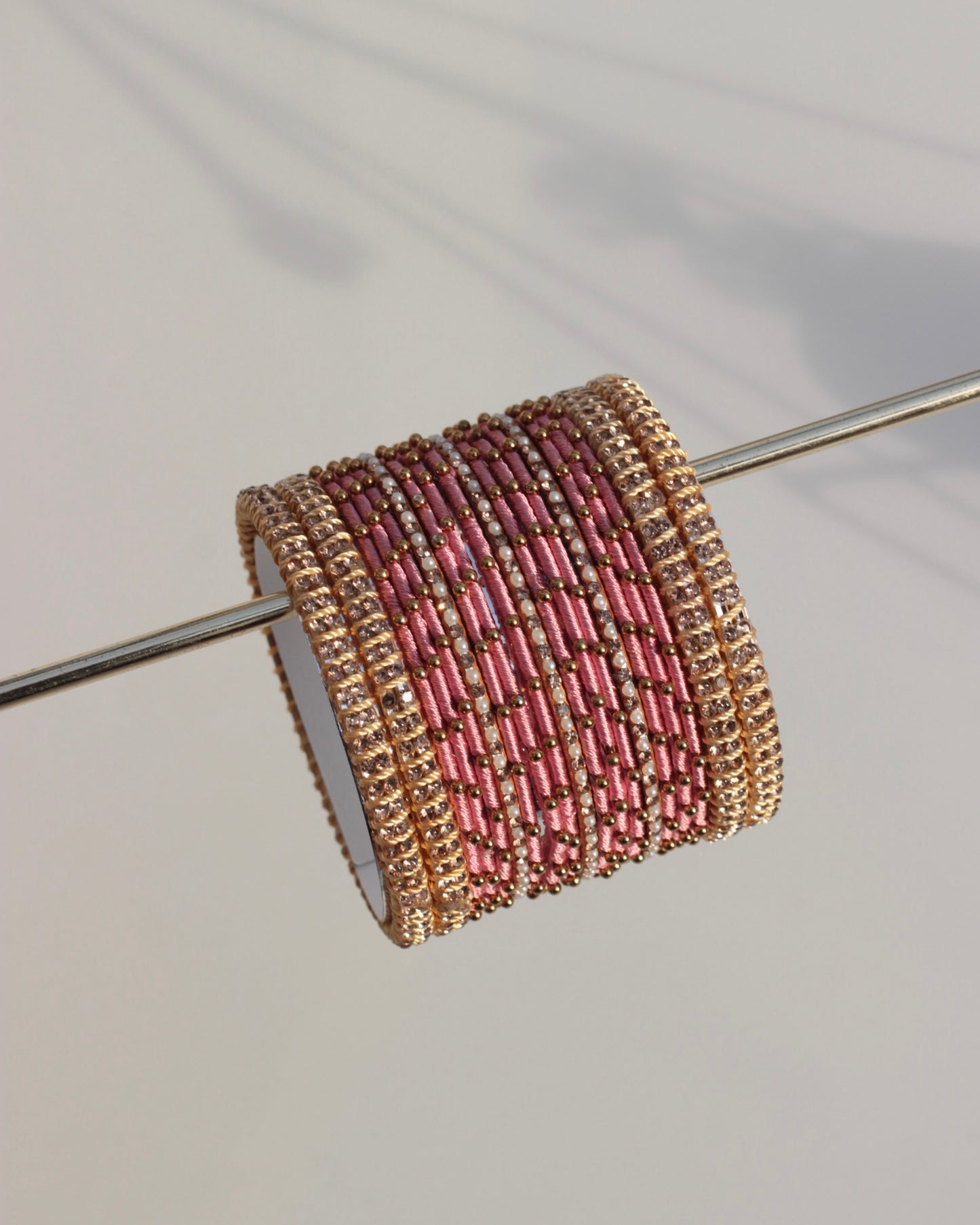 Aura Bangle Set-Baby Pink