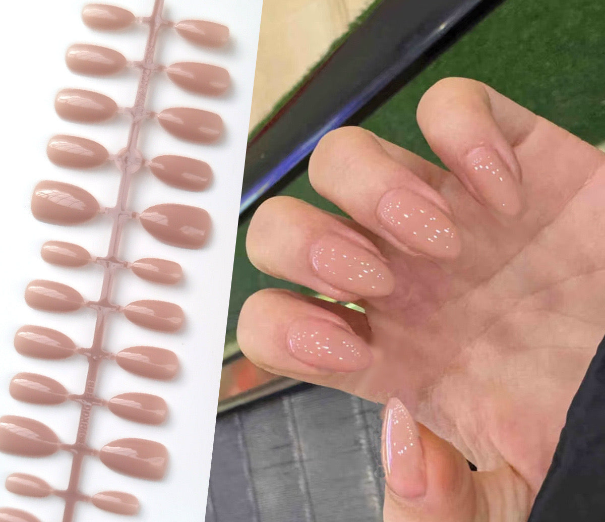 Nude Pink Nails-756- Free 4 pc nail kit included