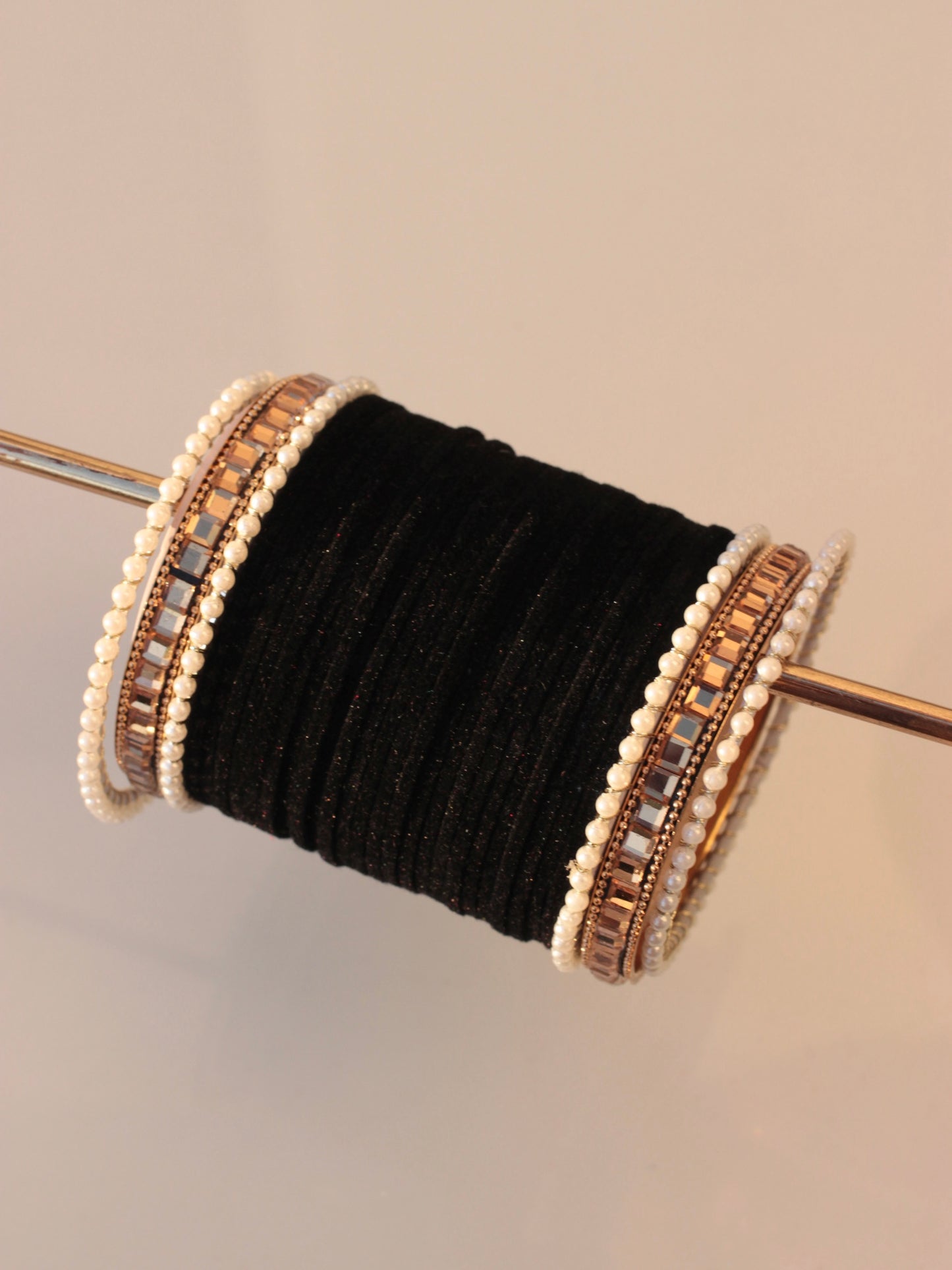 Velvet Empress Bangle Set-8-Black