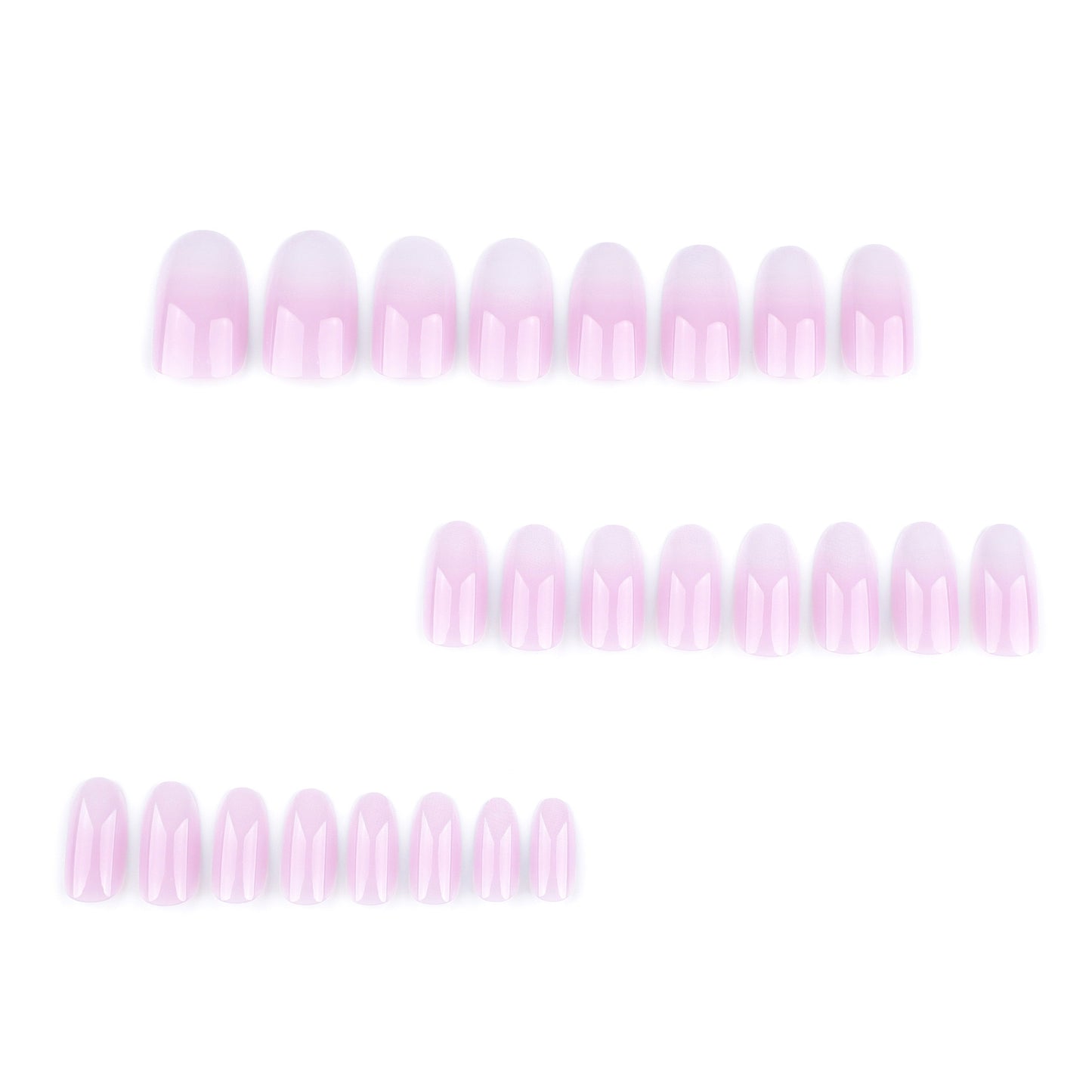 Nails-3737-Medium Length Almond nails- Free 4 pc nail kit included