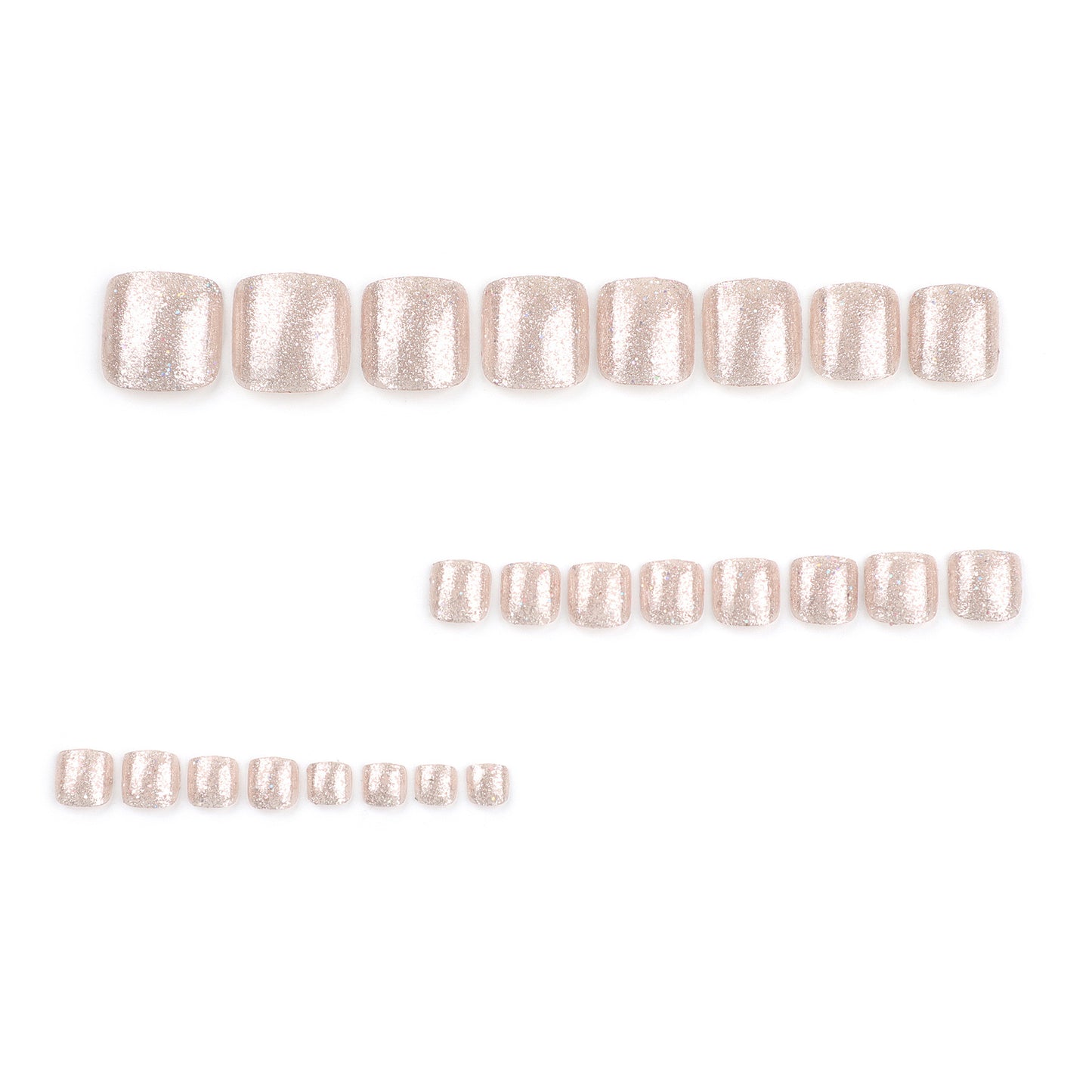Glitter Toe Nails -3217-Free 4 pc nail kit included