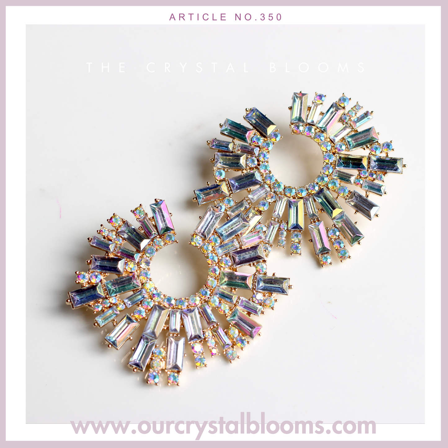 JCEarrings(Rhinestone XXL disks)-162-CL