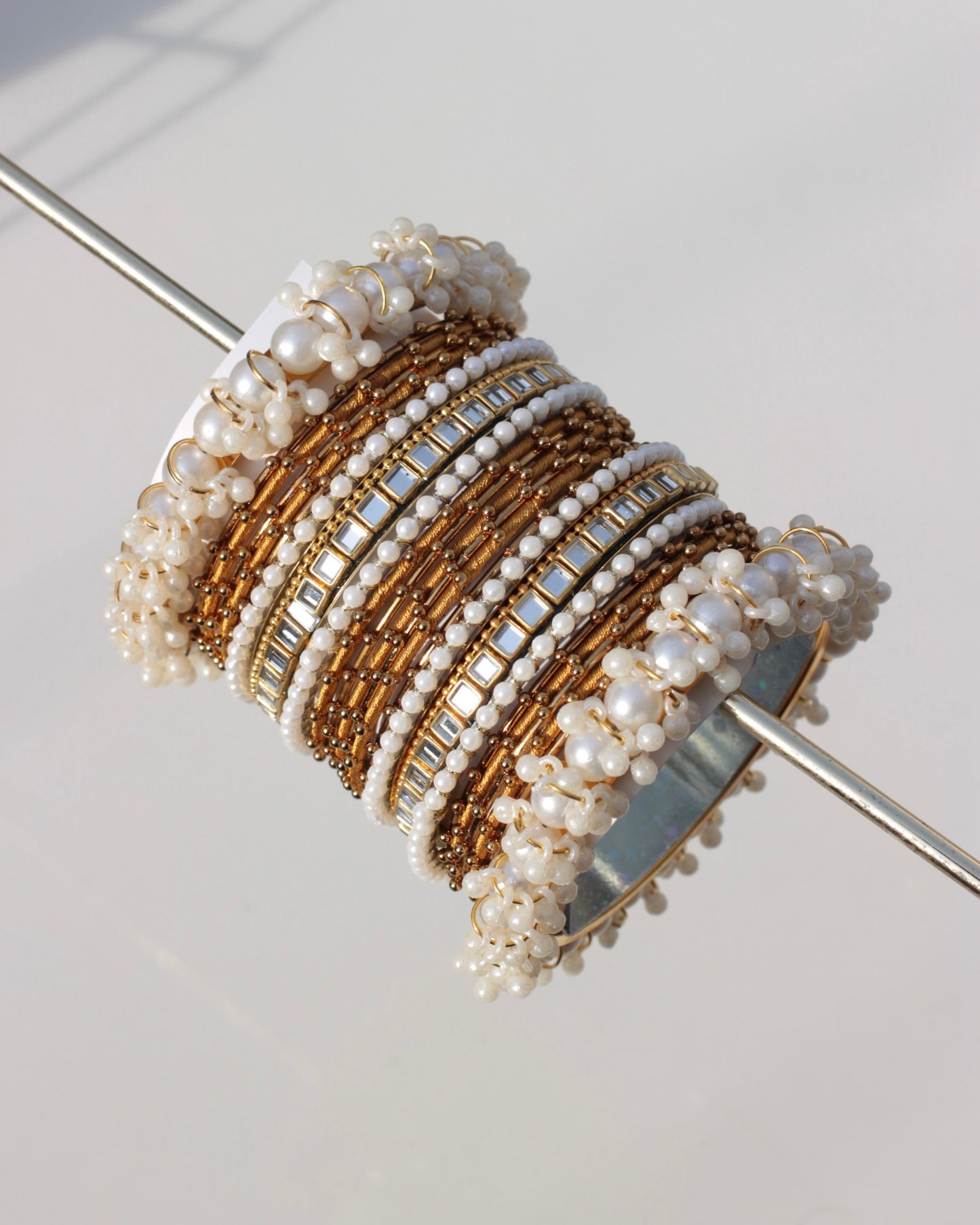 Zariah Premium Bangle Set-Mustard