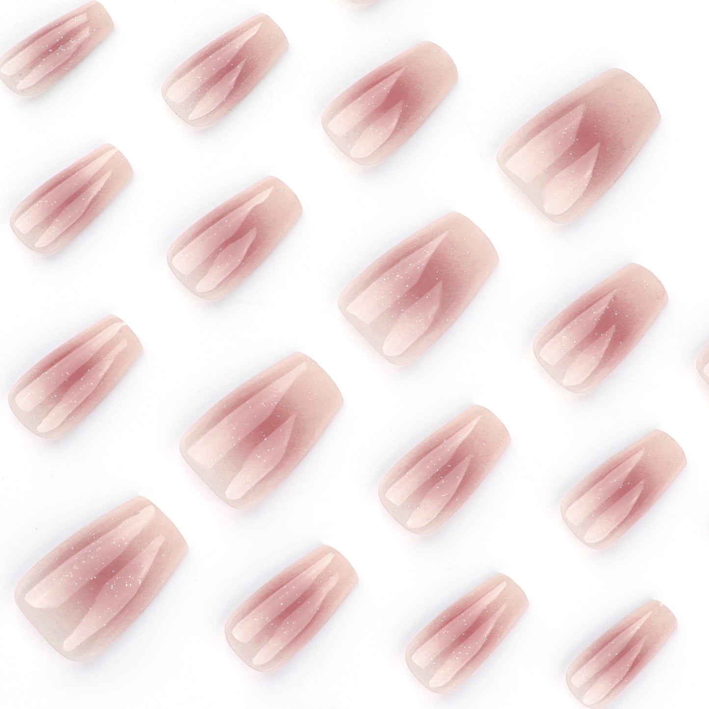 Nails-3607-Medium Length Almond nails- Free 24 pc Sticker Sheet included