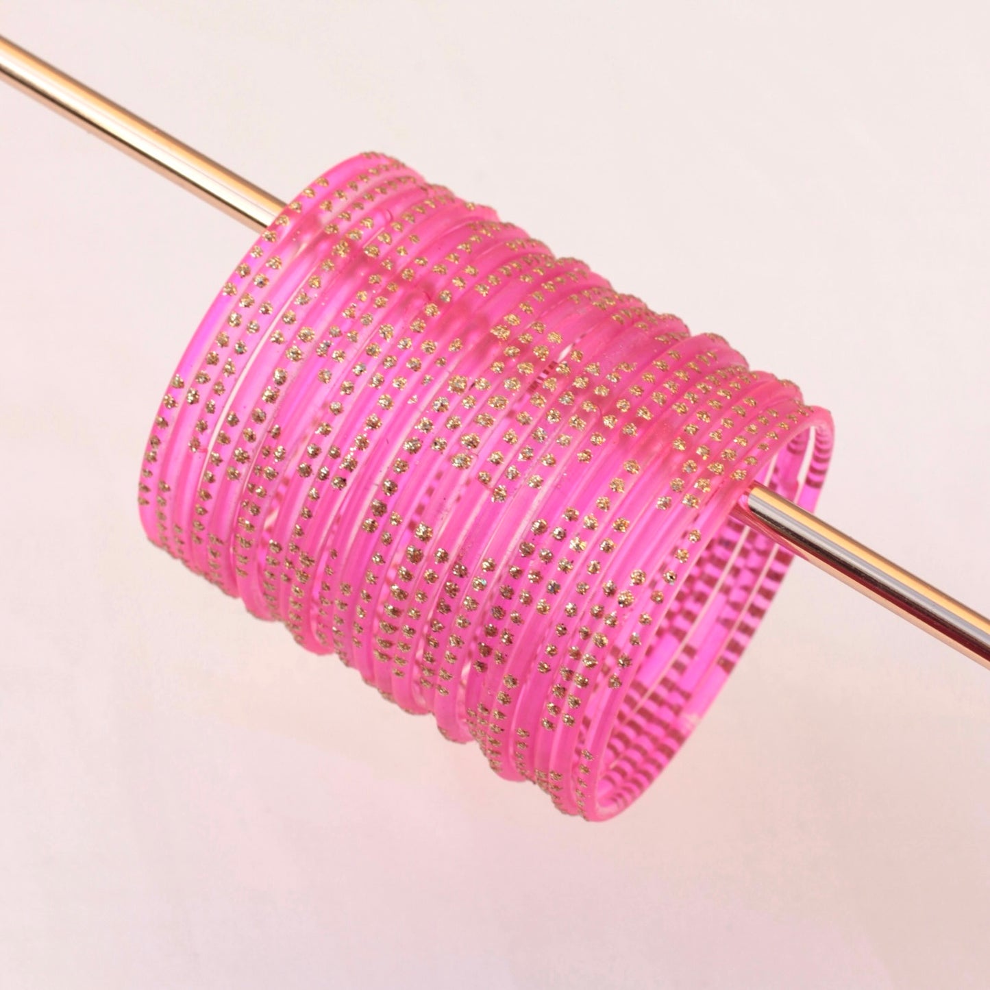 Mahnur- Viral Handmade Glass Bangles-Barbie Pink