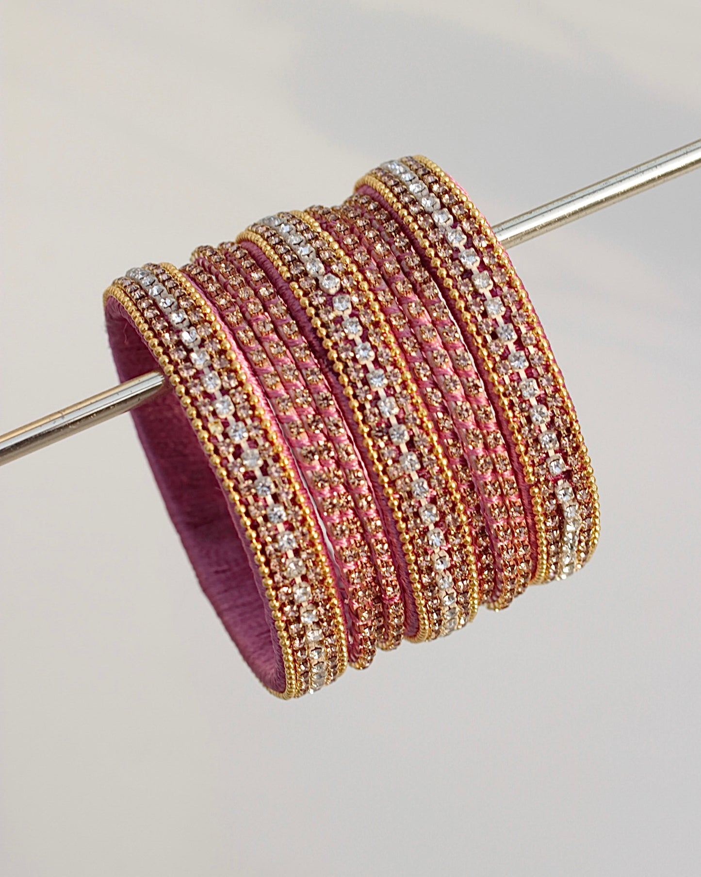 Twilight Motia Bangle Set-Light Pink