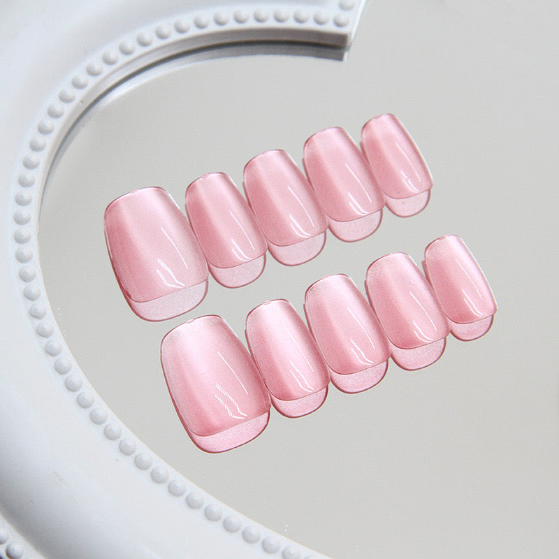 Cat eye Handmade nails- 30 pcs -042- FREE Nail-kit included with this Nails pack