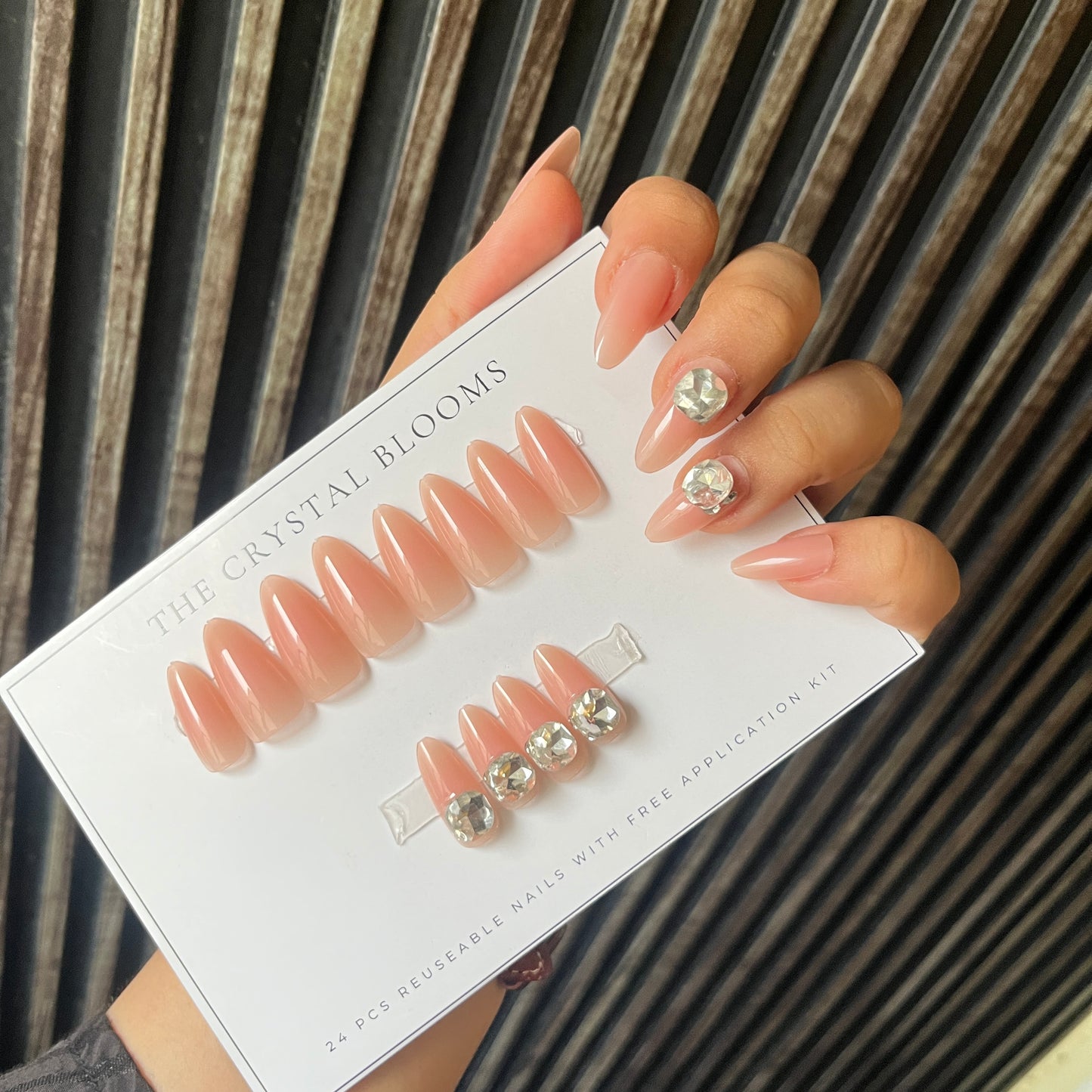 Nails-1263-Almond nails- Free 24pc Sticker Sheet included
