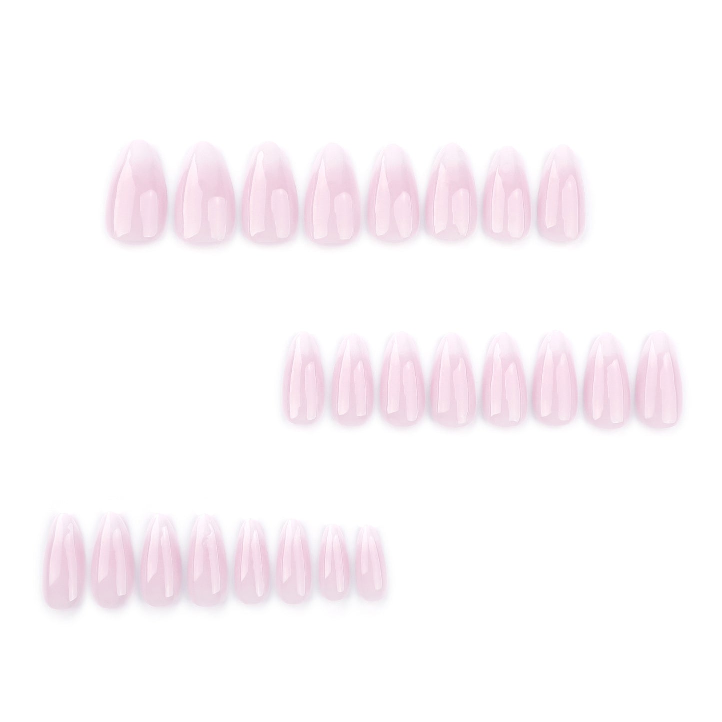 Nails-3568-Medium Length Almond nails- Free 4 pc nail kit included