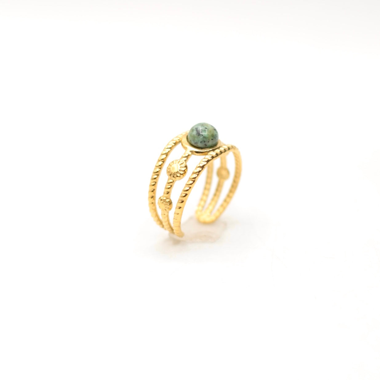 JRing-(4K Gold Plated)-AntiTarnish/HypoAllergic- (ADJUSTABLE SIZE) 394
