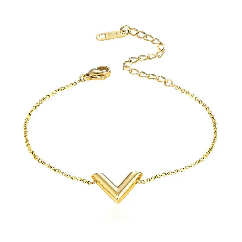 NJBracelet- Non Tarnish - 24K Gold plated Anti Tarnish Everyday wear Bracelet- 558-E