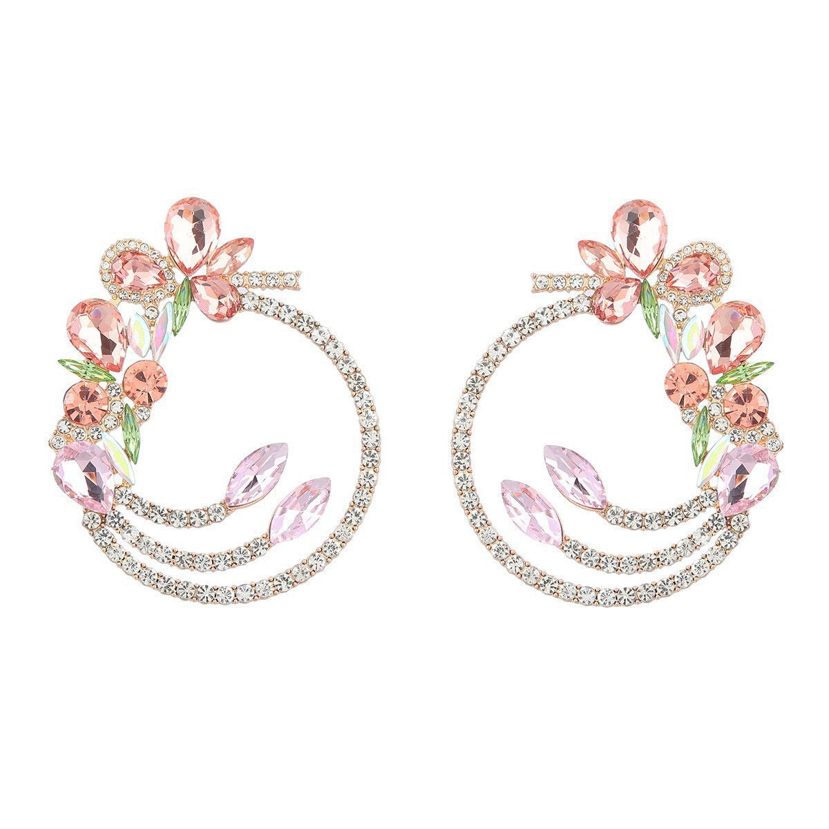 JCEarrings-620-XL size- Peach Pink Colour