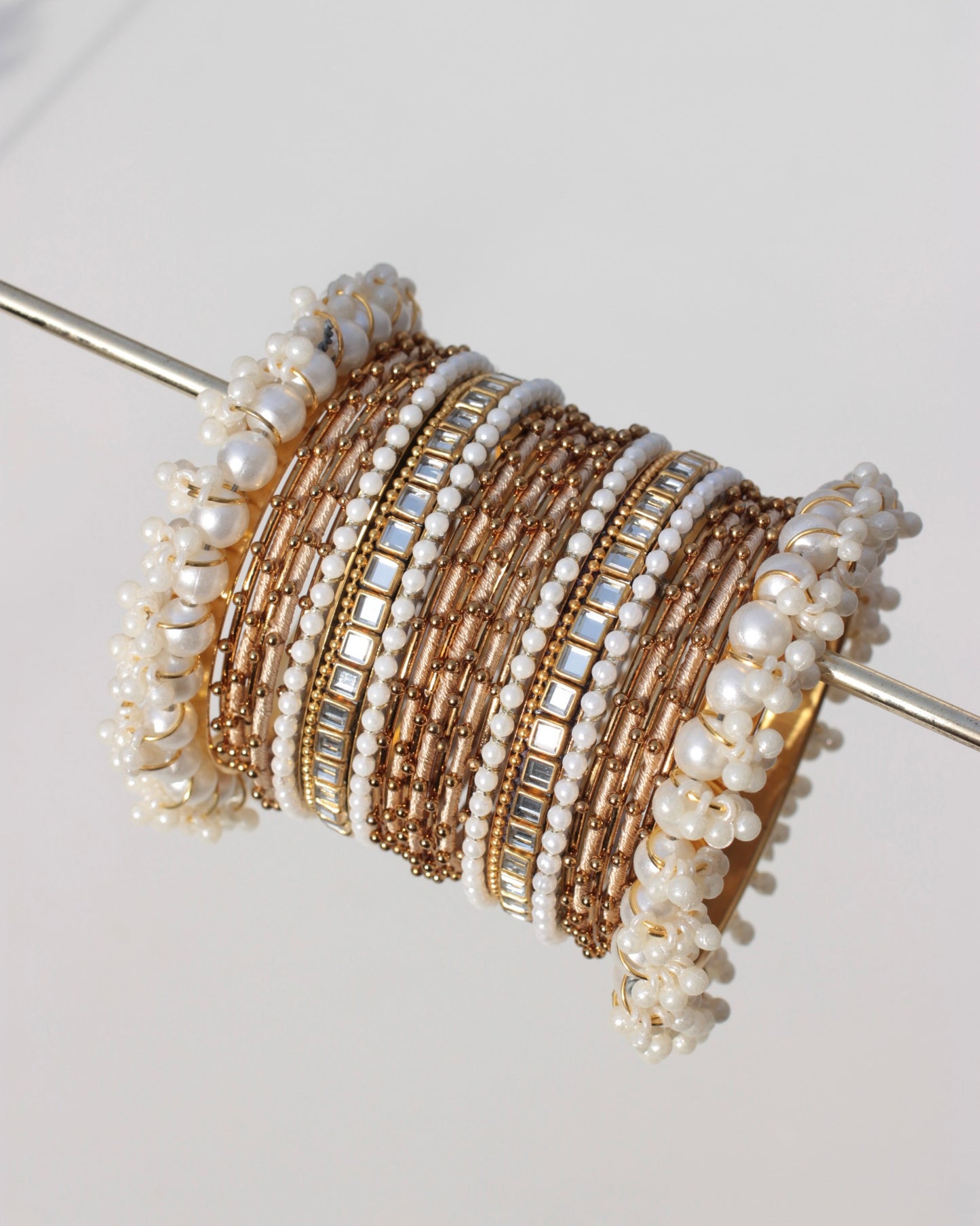 Zariah Premium Bangle Set-- Beige