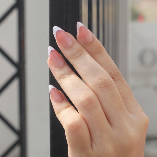 Nails-02-Medium Length Almond nails- Free 24 pc Sticker Sheet included
