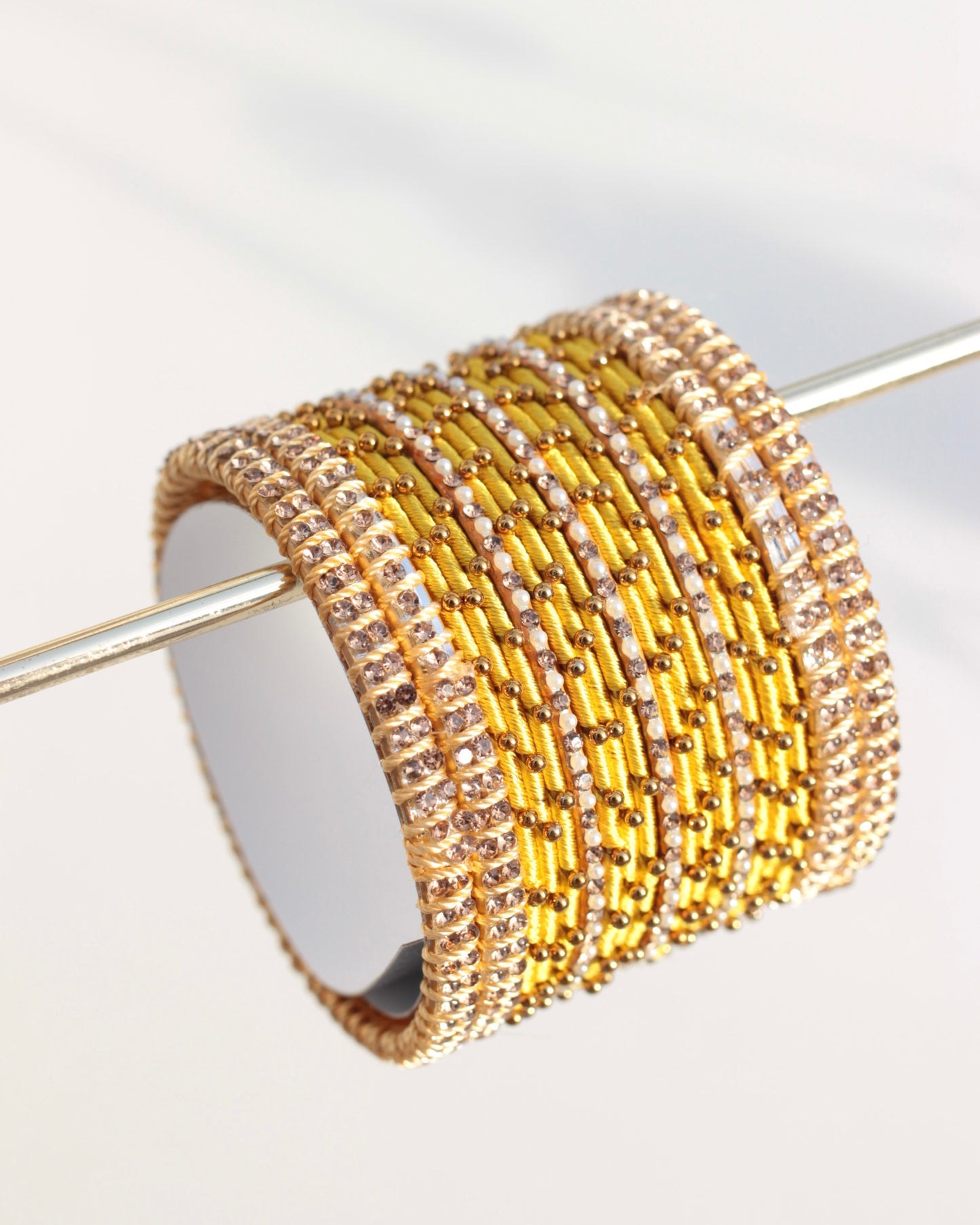 Aura Bangle Set-Yellow