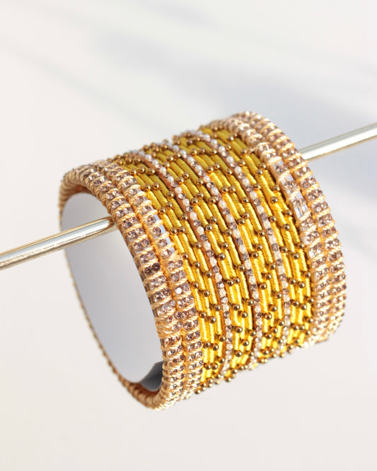 Aura Bangle Set-Yellow