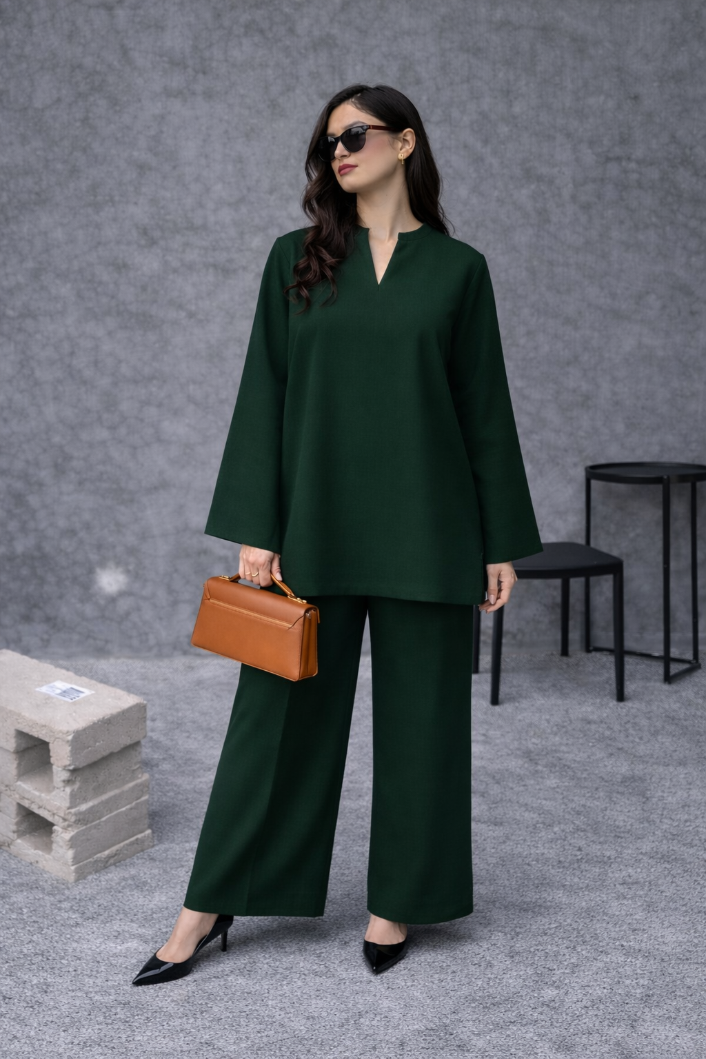 Emerald Dusk - 2 pc Stitched