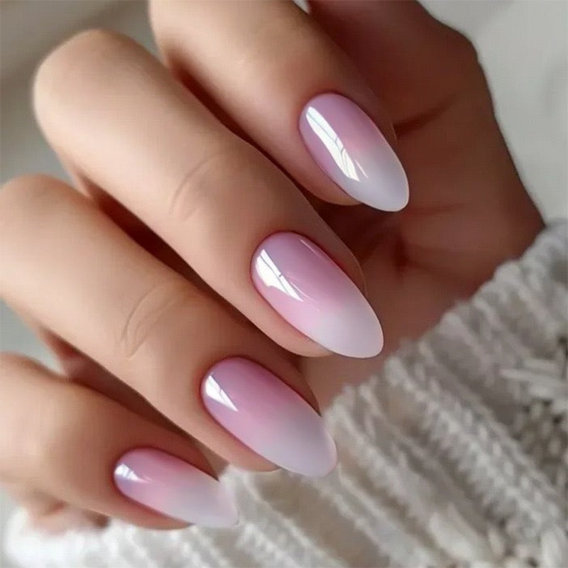 Nails-3737-Medium Length Almond nails- Free 4 pc nail kit included