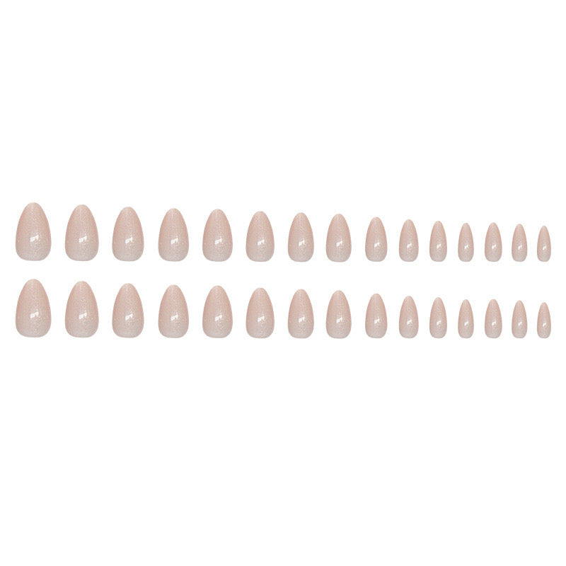 3D Handmade Cat-eye Pink + Shimmer Nails - 1886-Free 4 pc nail kit included