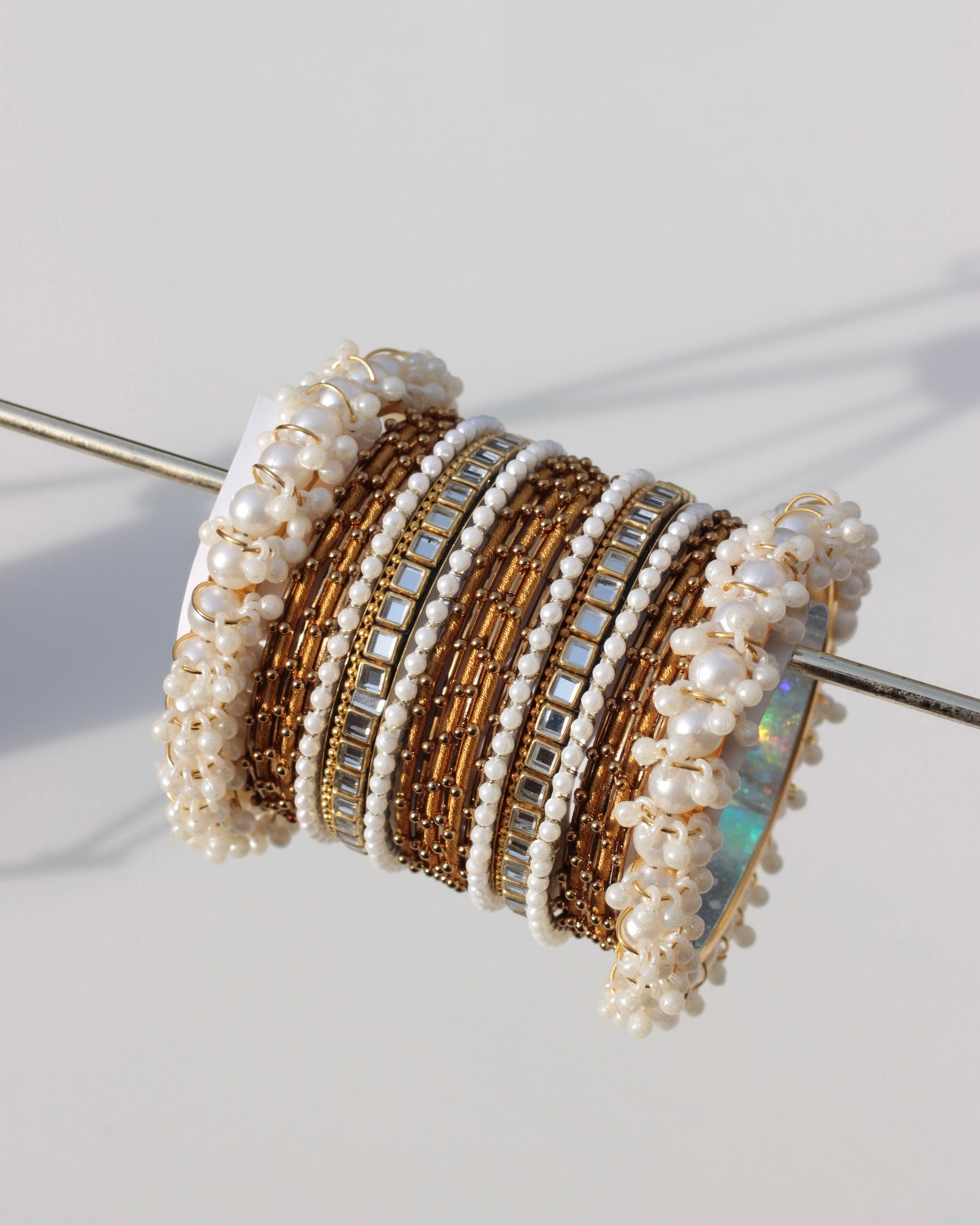 Zariah Premium Bangle Set-Mustard