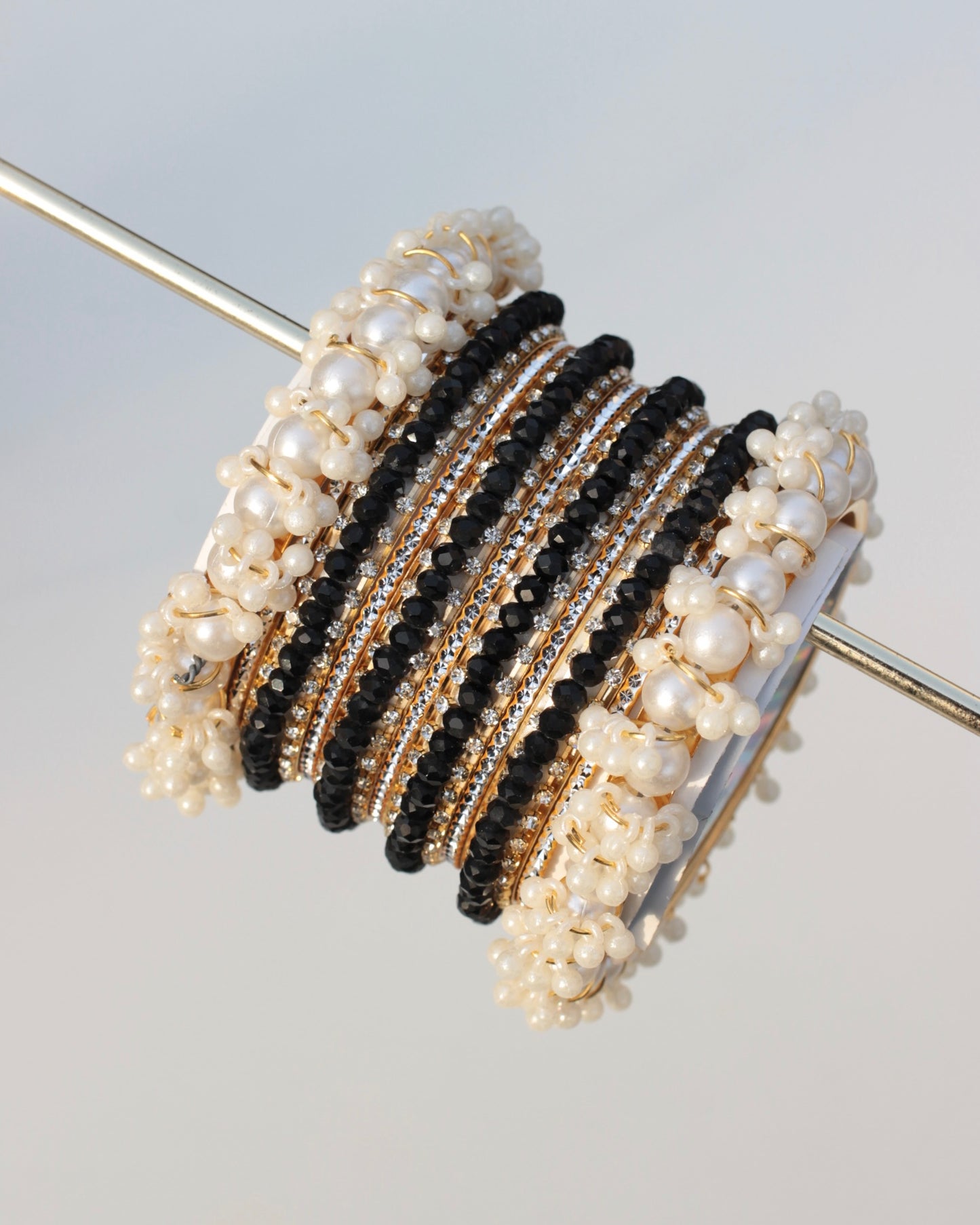 Naqsh-e-Sitara Bangle Set-Black