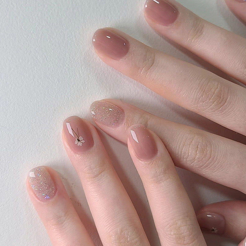 Nails-09-Medium Length Square nails- Free 4 pc nail kit included