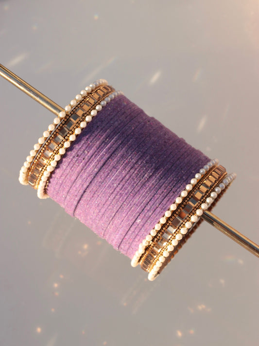 Velvet Empress Bangle Set-8-Lilac Purple