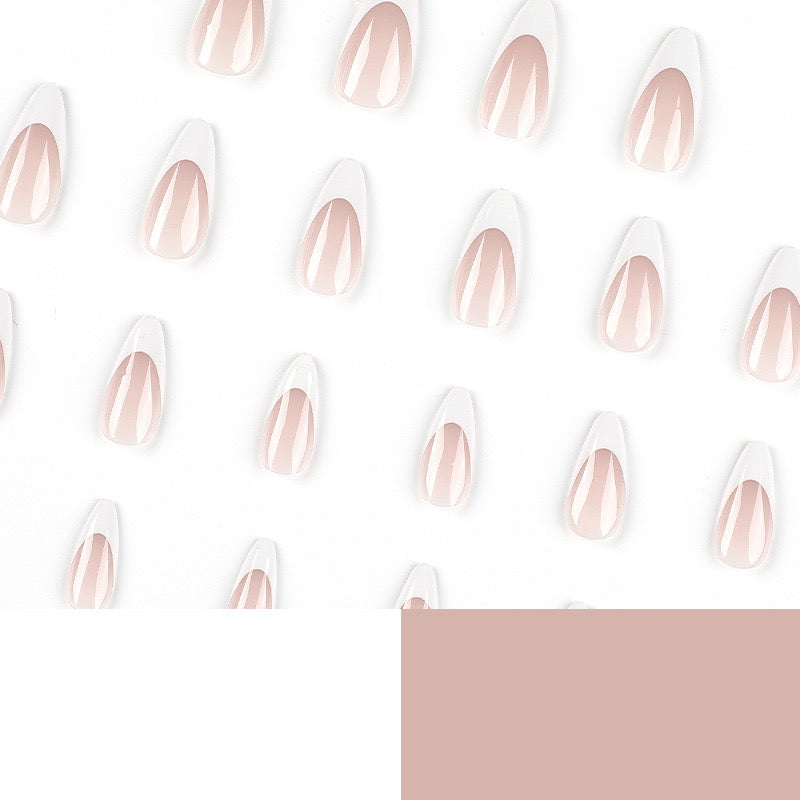 Oval French Nails-2418- Free 24-pc Sticker Sheet included