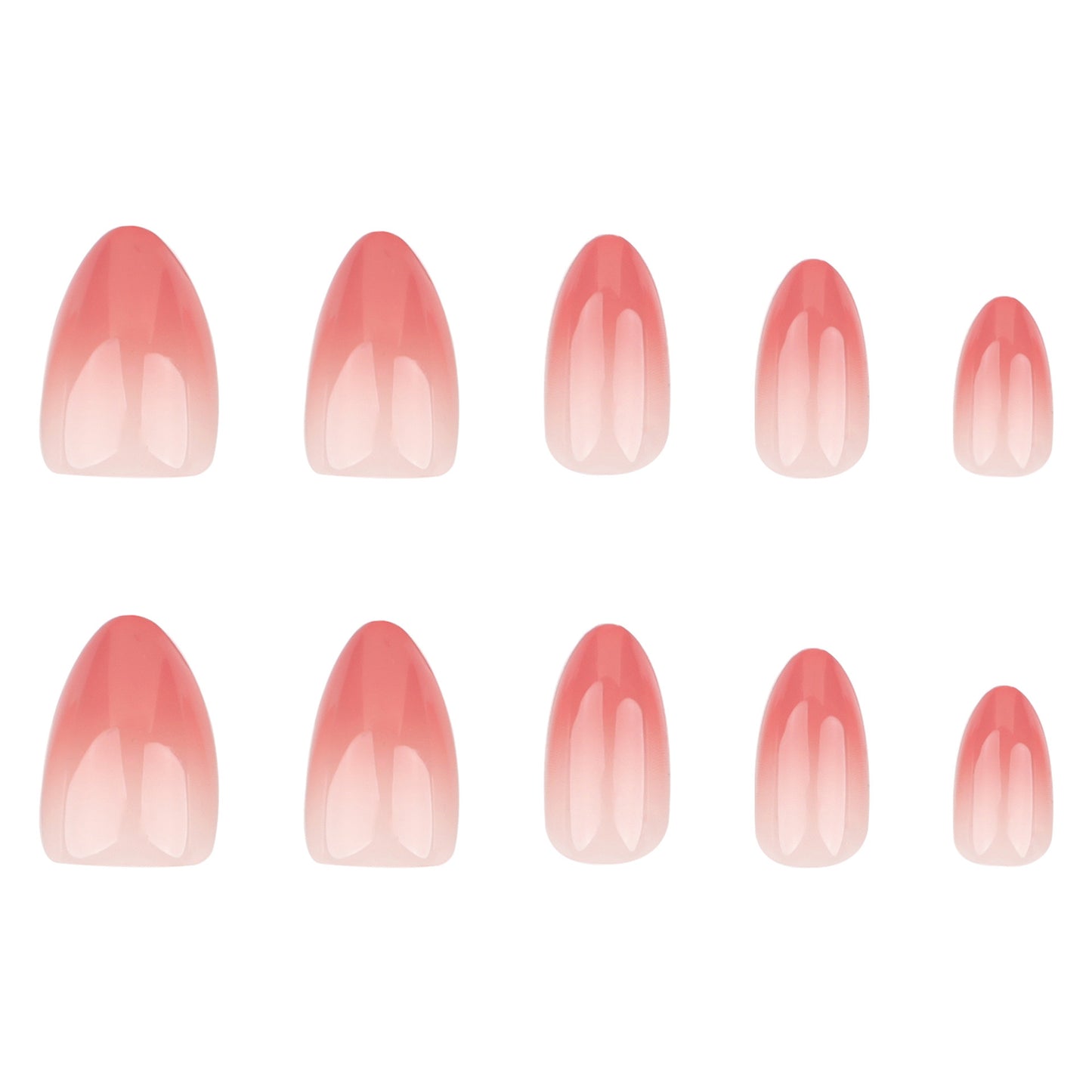 Nails-3618-Medium Length Almond nails- Free 4 pc nail kit included