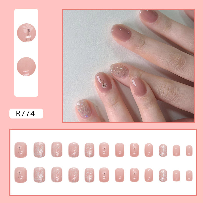 Nails-09-Medium Length Square nails- Free 4 pc nail kit included