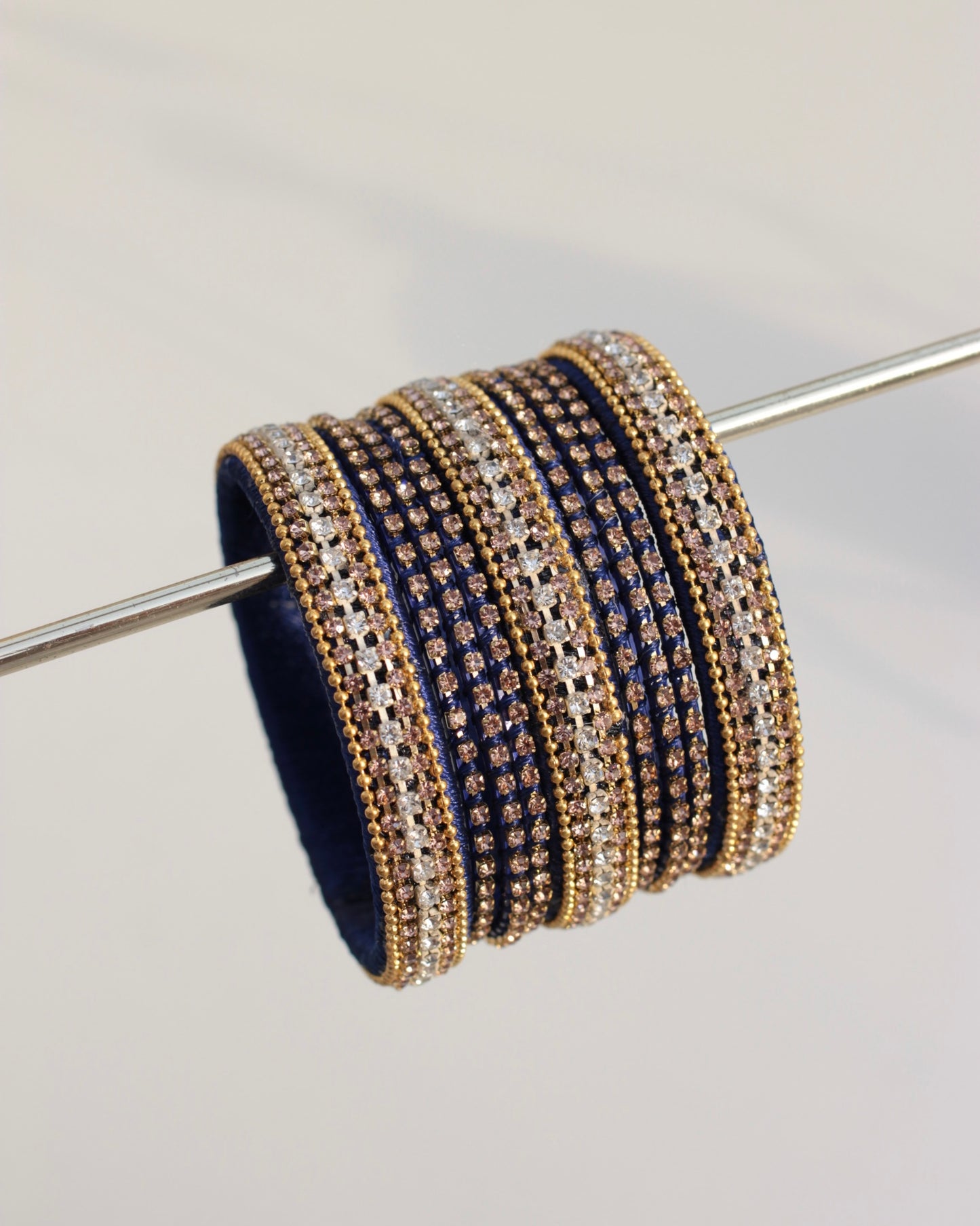 Twilight Motia Bangle Set-Dark Blue