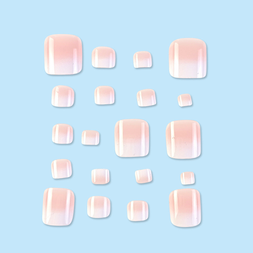 Ombre Toe Nails-624- Free 4 pc nail kit included