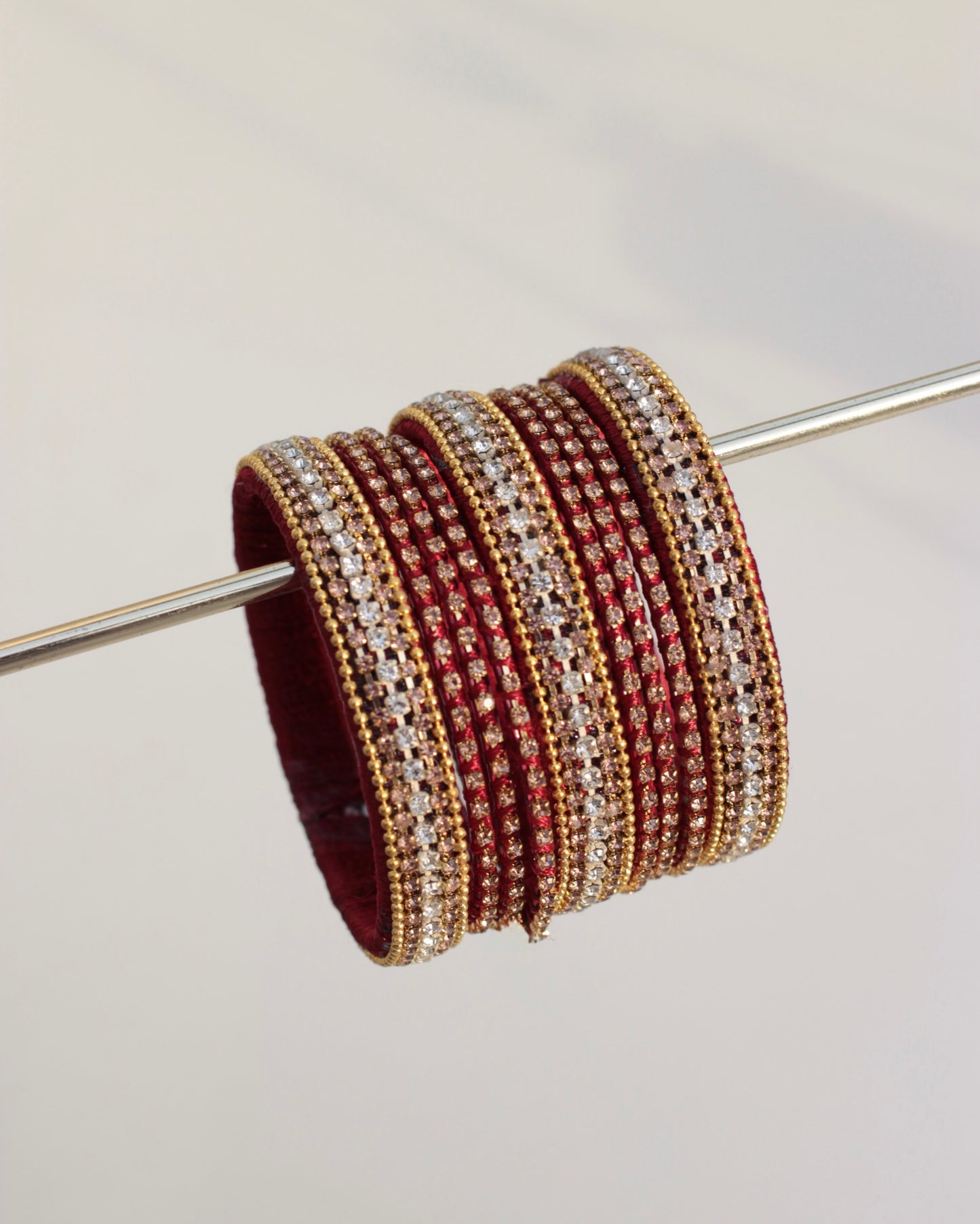 Twilight Motia Bangle Set-Red