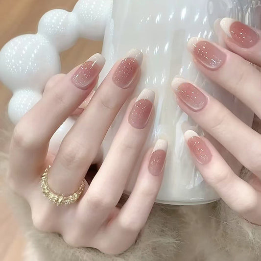 Cat-eye French Nails-171- Free 24-pc Sticker Sheet included