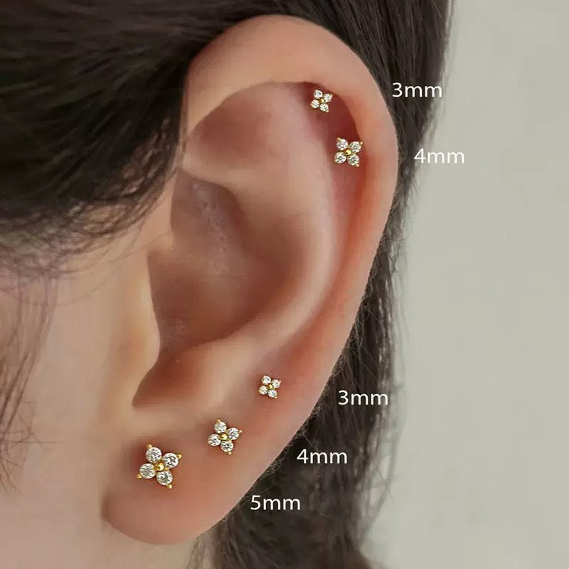 Elite Crystal Stud Earrings (N221)