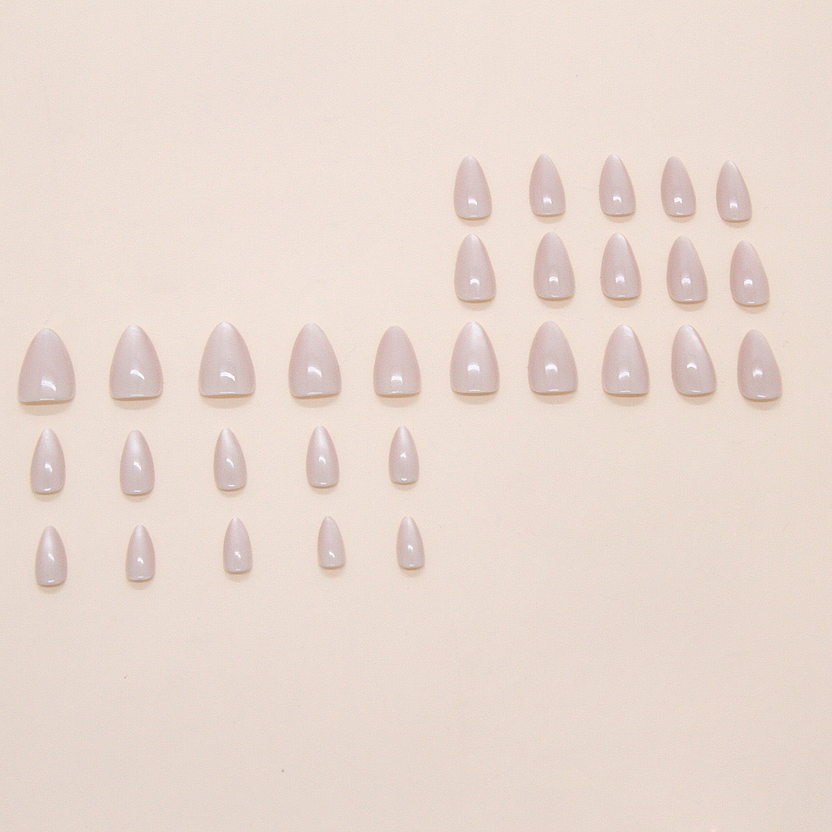 Cat-eye Nails-1897-Medium Length Almond nails- Free 24 pc Sticker Sbeet included