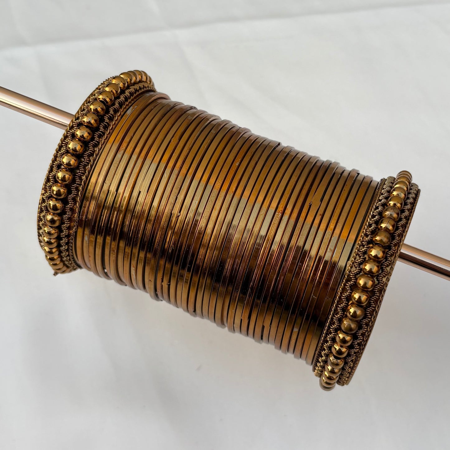 Shab Antique Bangles Set -Antique Golden