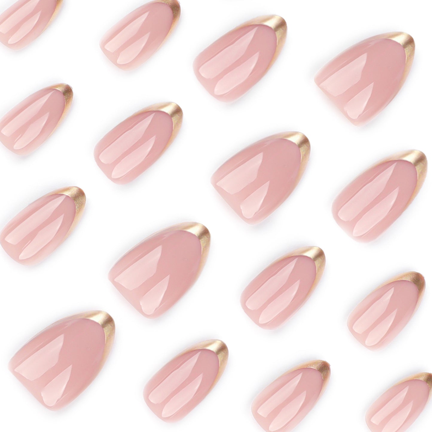 Nails-3719-Medium Length Almond nails- Free 4 pc nail kit included