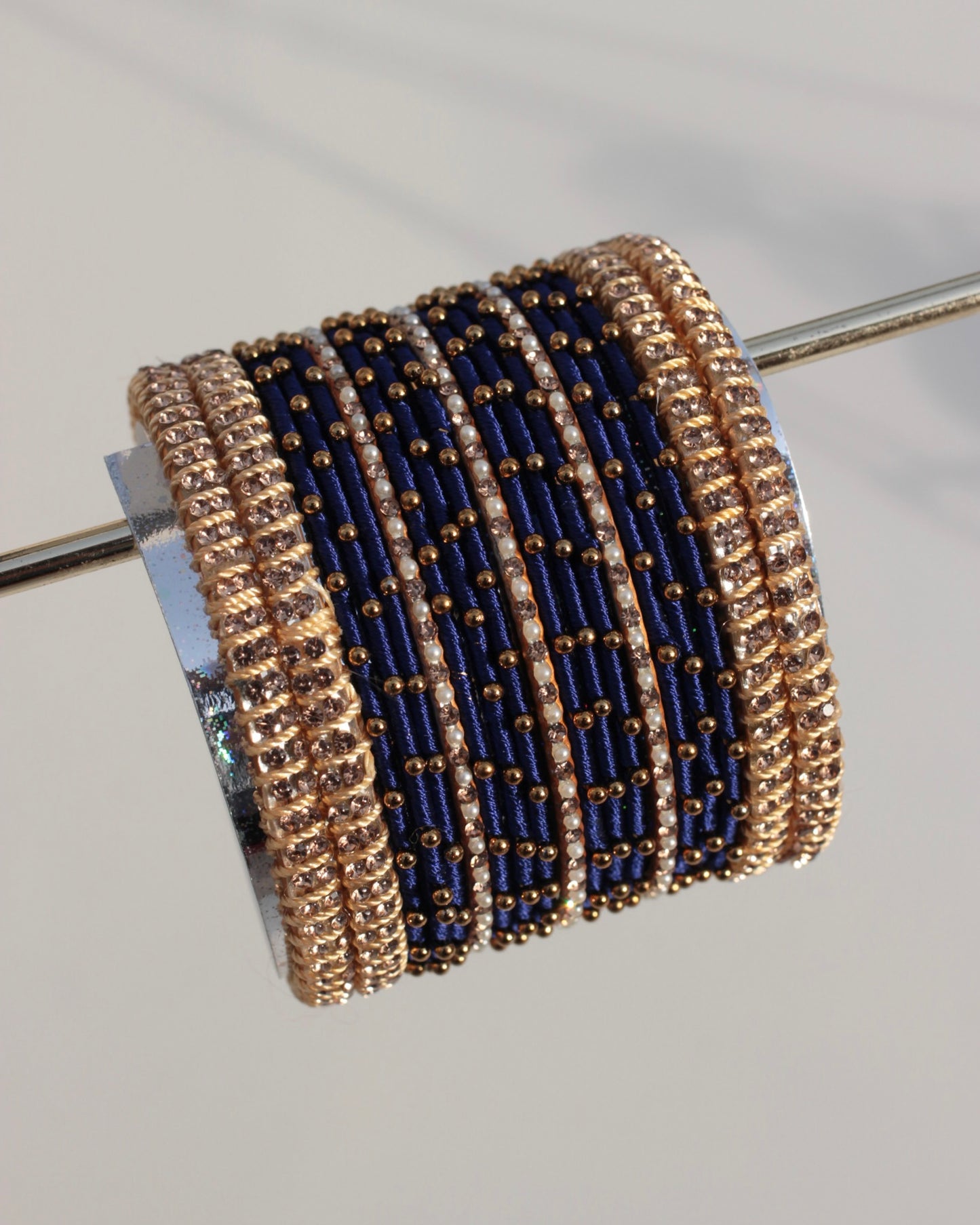 Aura Bangle Set-Navy Blue