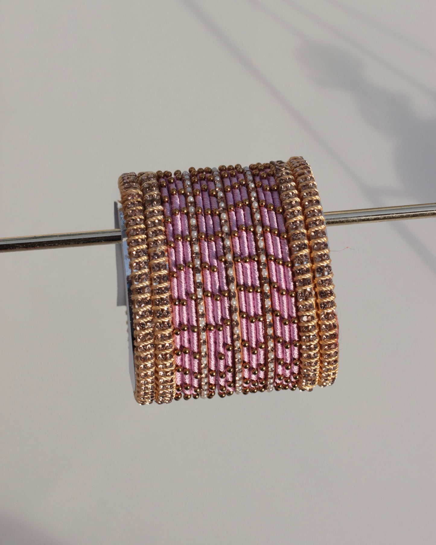 Aura Bangle Set-Light Pink