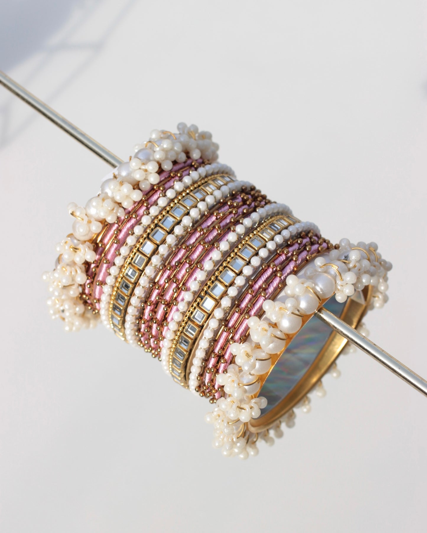 Zariah Premium Bangle Set-Pink