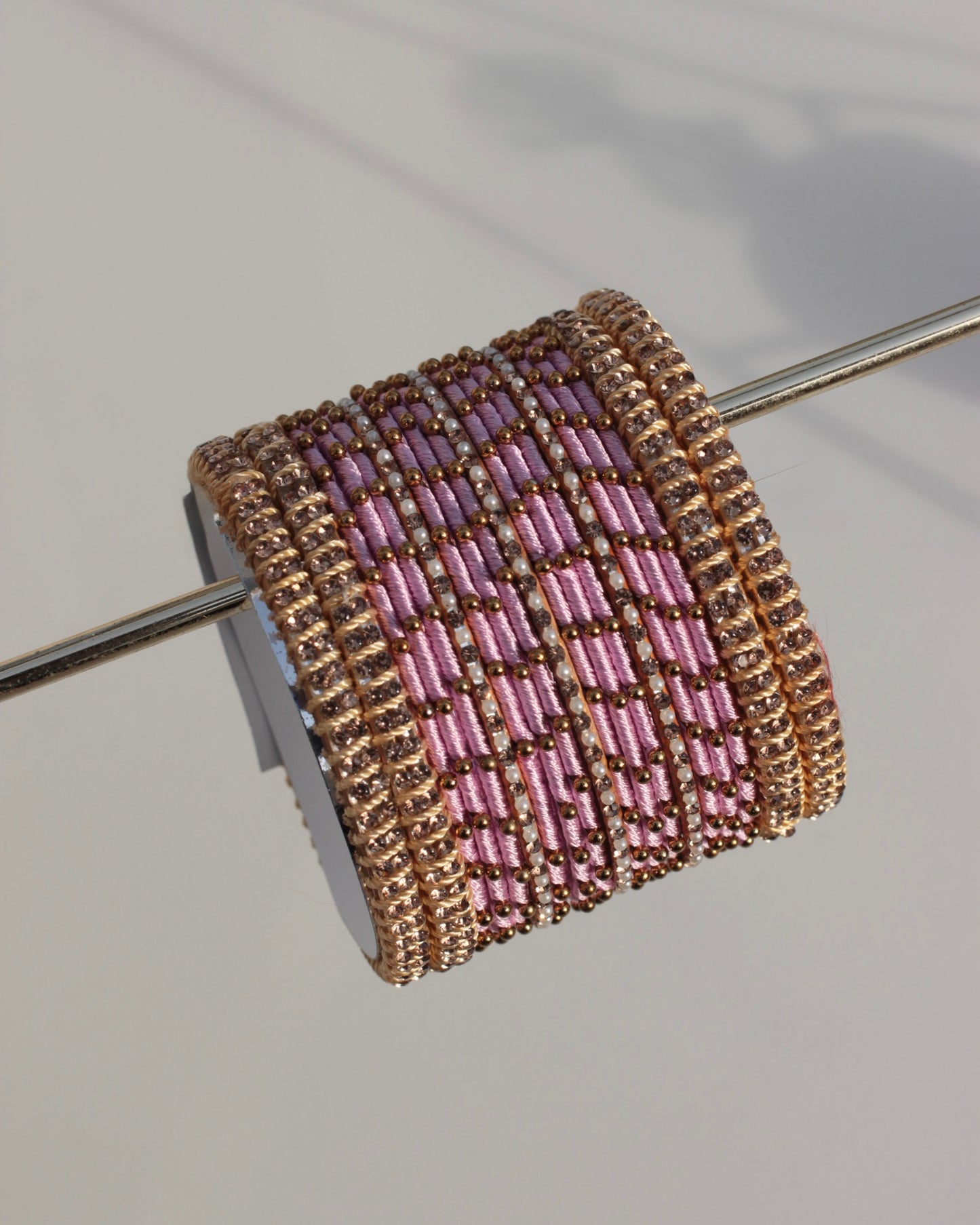 Aura Bangle Set-Light Pink