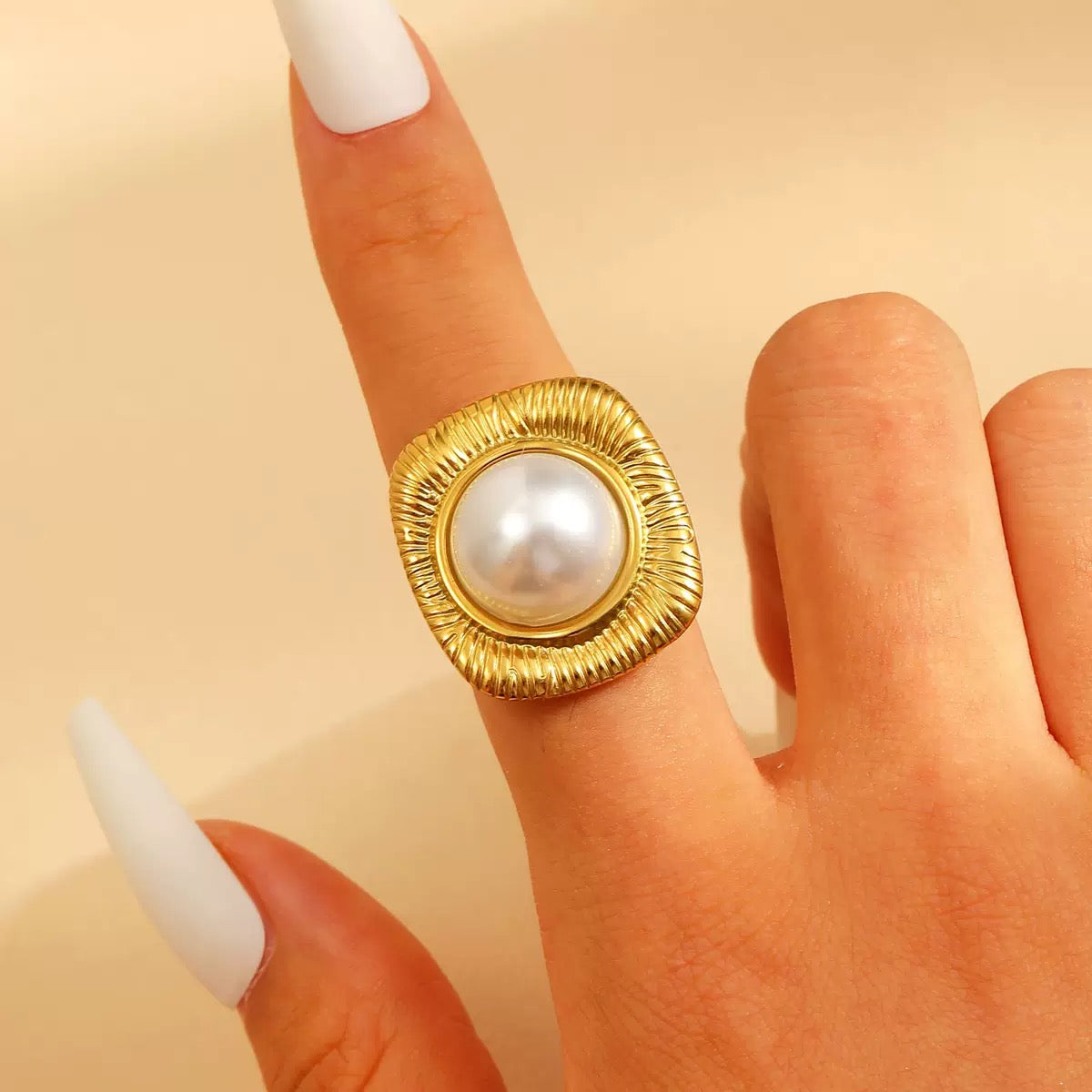 NJRing-(24K Gold Plated)-AntiTarnish/HypoAllergic-437E