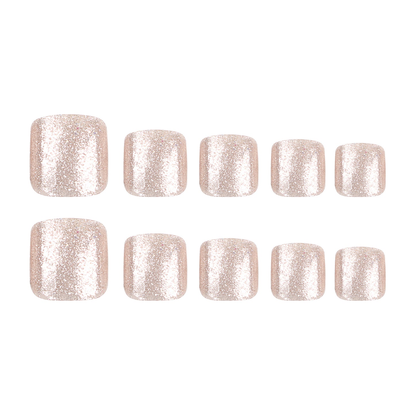 Glitter Toe Nails -3217-Free 4 pc nail kit included