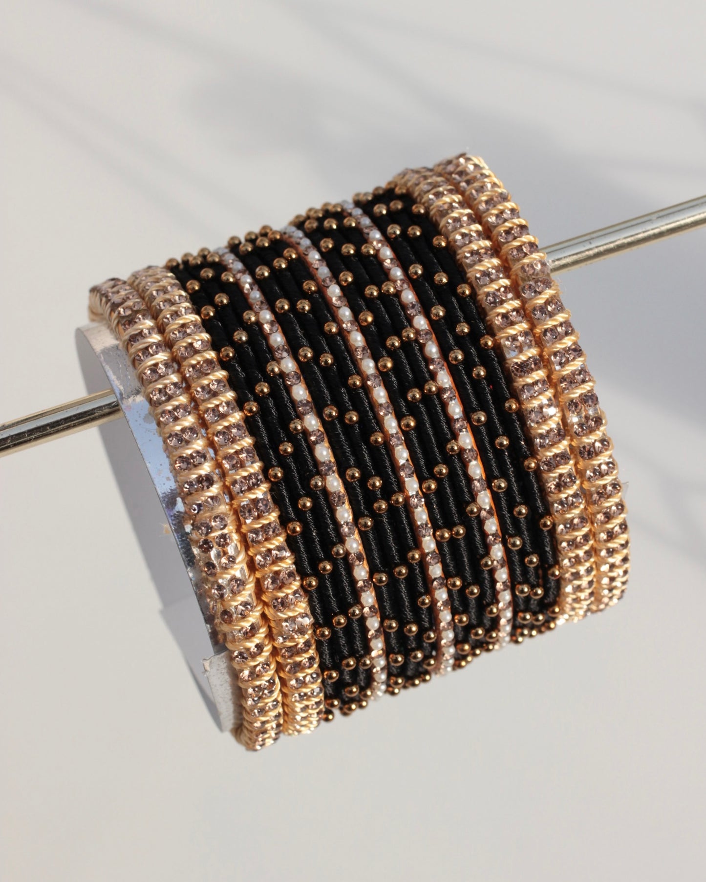 Aura Bangle Set-Black