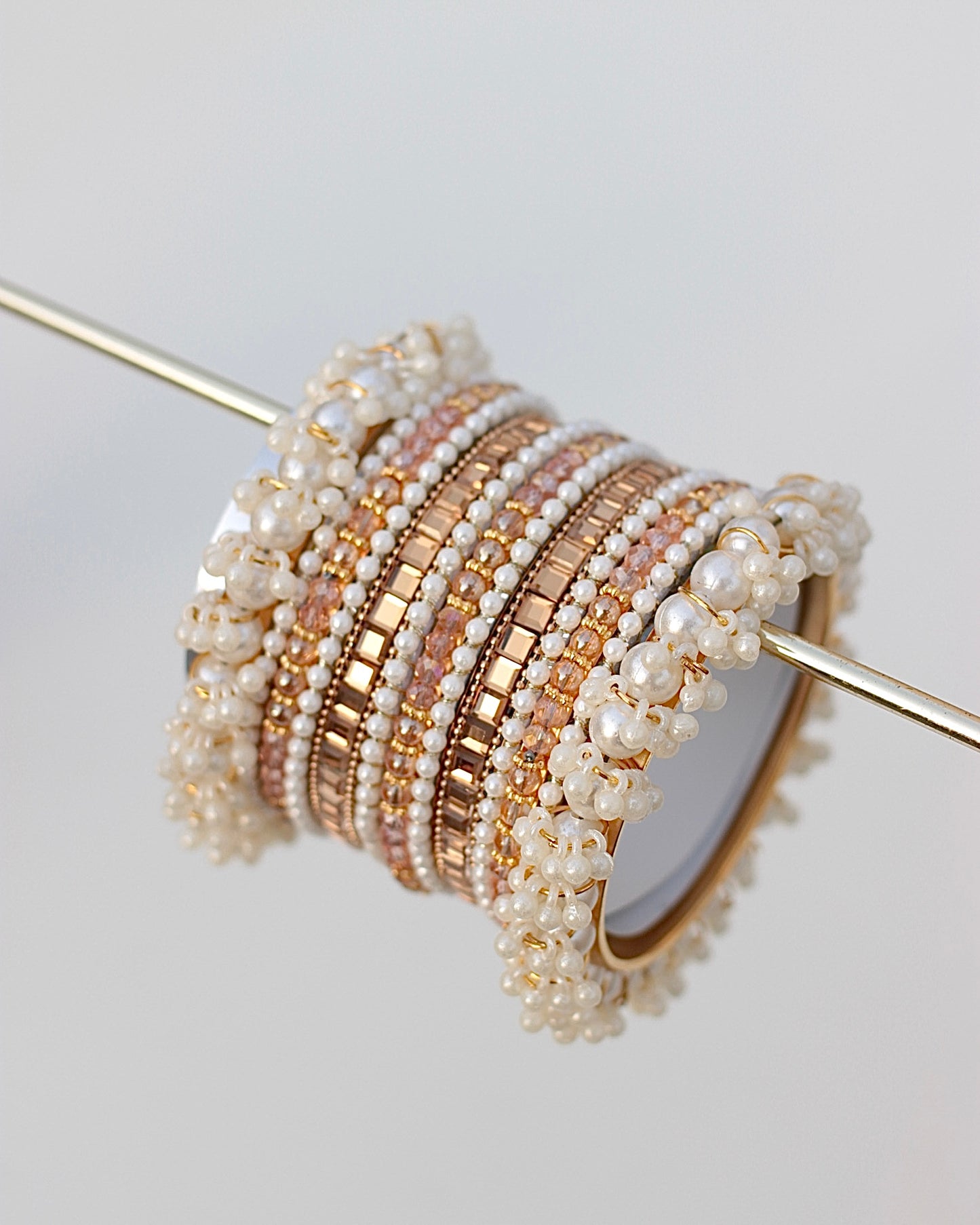 Sunbeam Bangle Set-Copper Peach