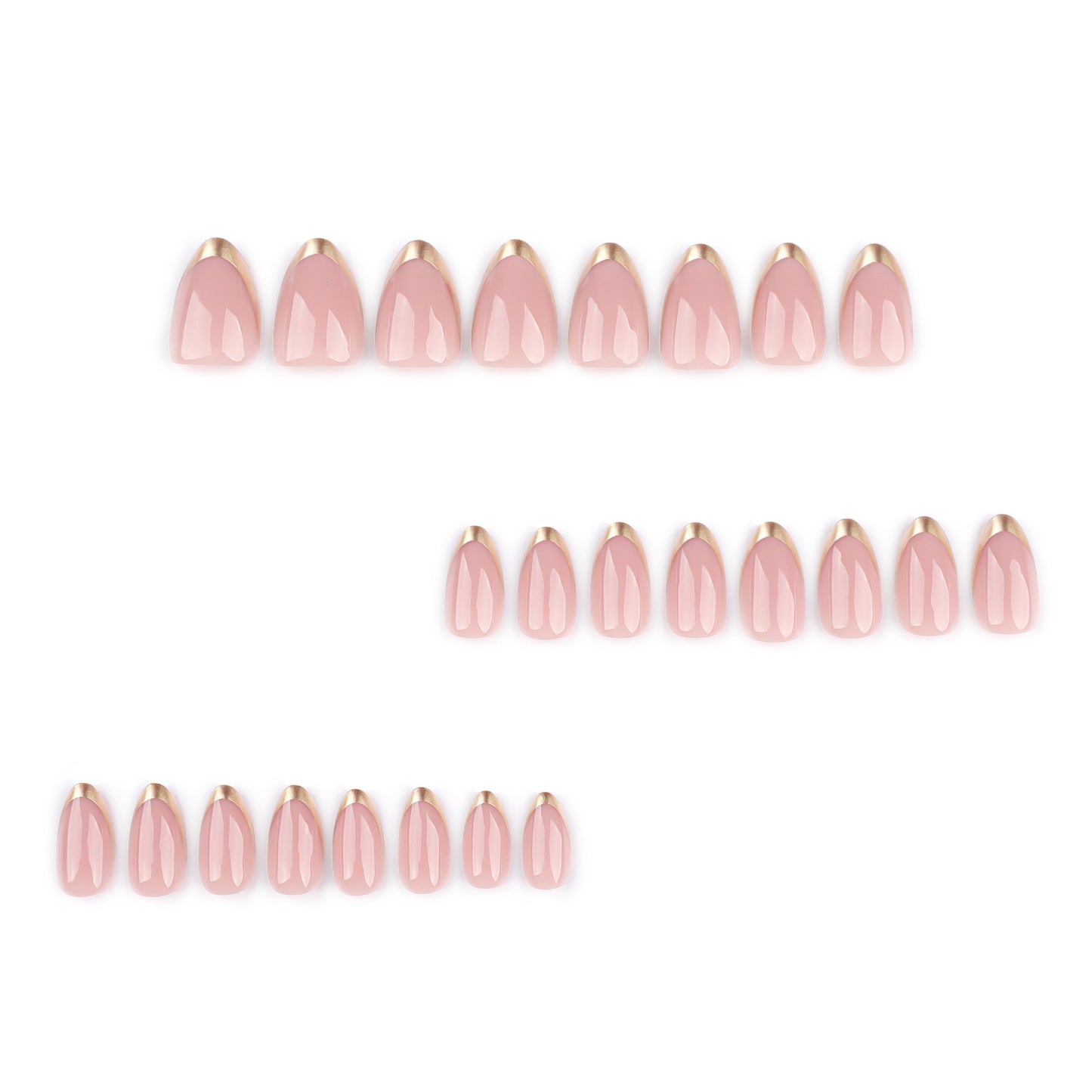 Nails-3719-Medium Length Almond nails- Free 4 pc nail kit included
