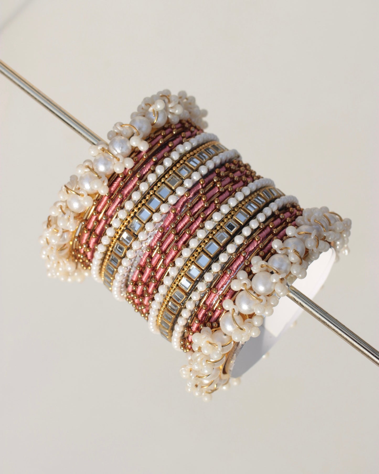 Zariah Premium Bangle Set-Pink